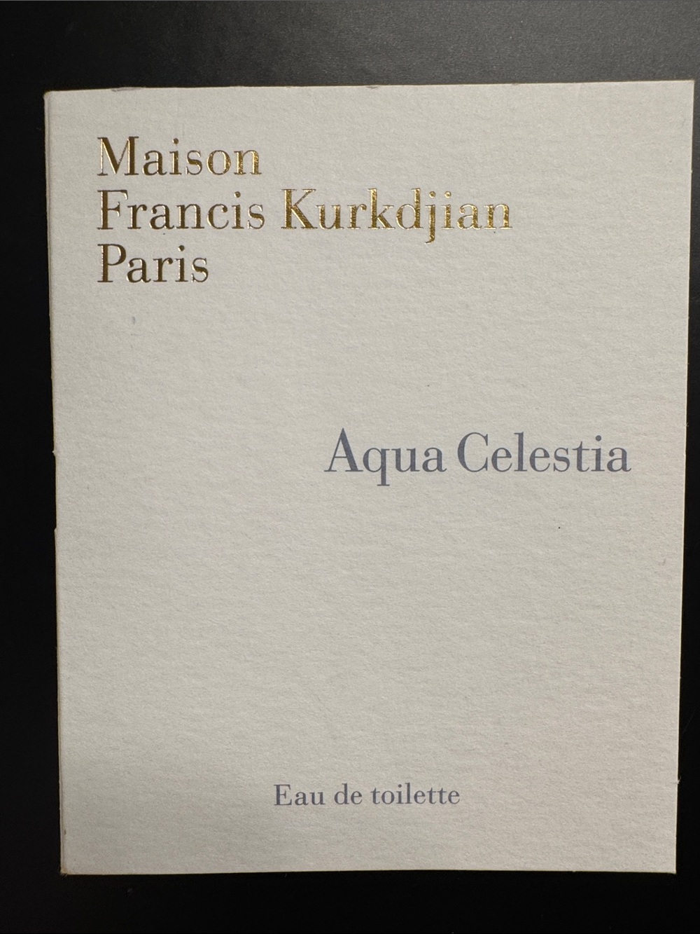 Maison Francis Kurkdjian Aqua Celestia sample NWT